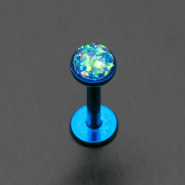Detail View 1 of Colorline Opal Glitter Shower Dome Steel Labret-Blue